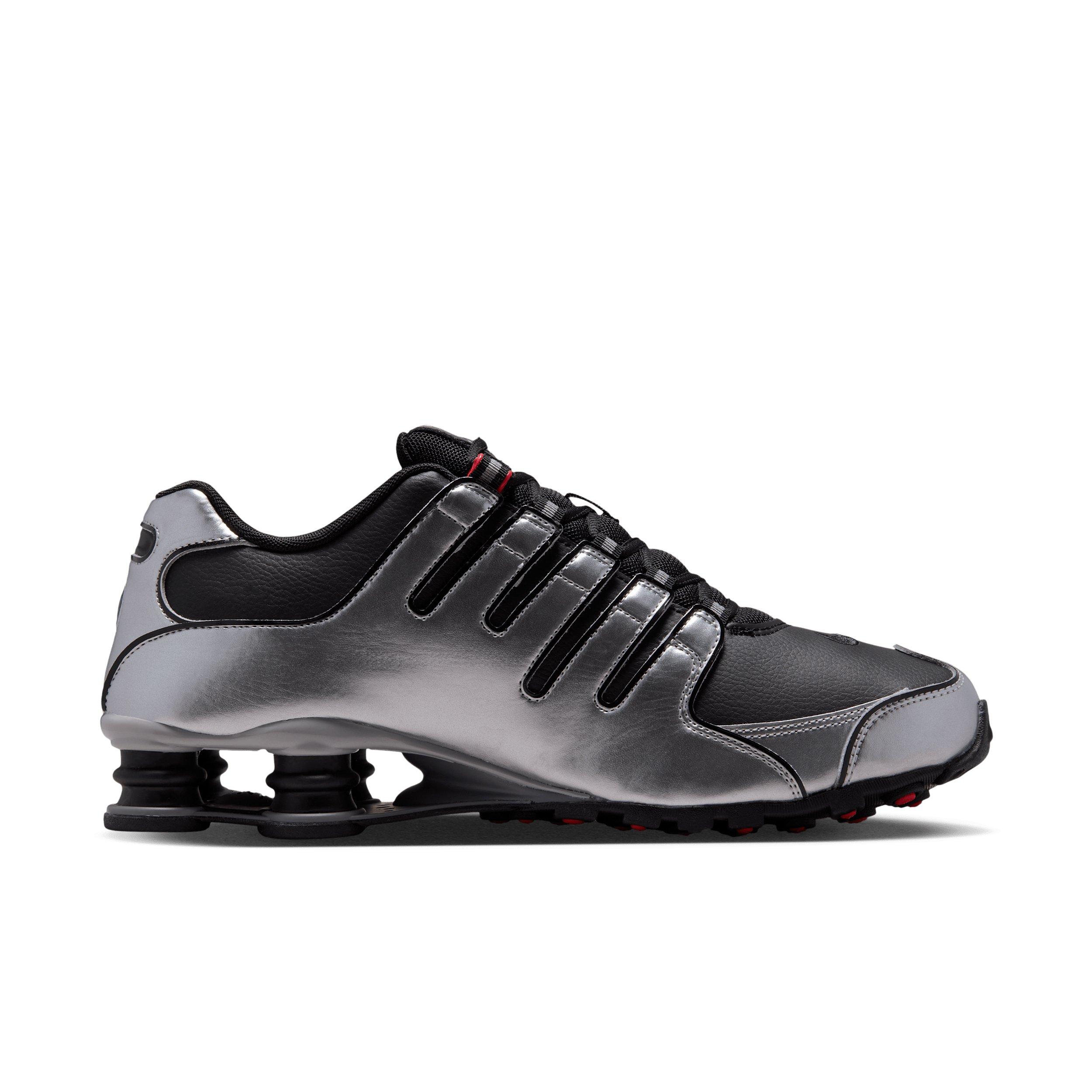 Nike Shox NZ "Black/Metallic Silver/University Red/Black" Men's Shoe - BLACK/SILVER/RED/BLACK
